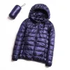 2021 New lightweight down jacket Women's hooded off-season clearance: Korean short style women's white duck down lightweight women's wear Item Picture